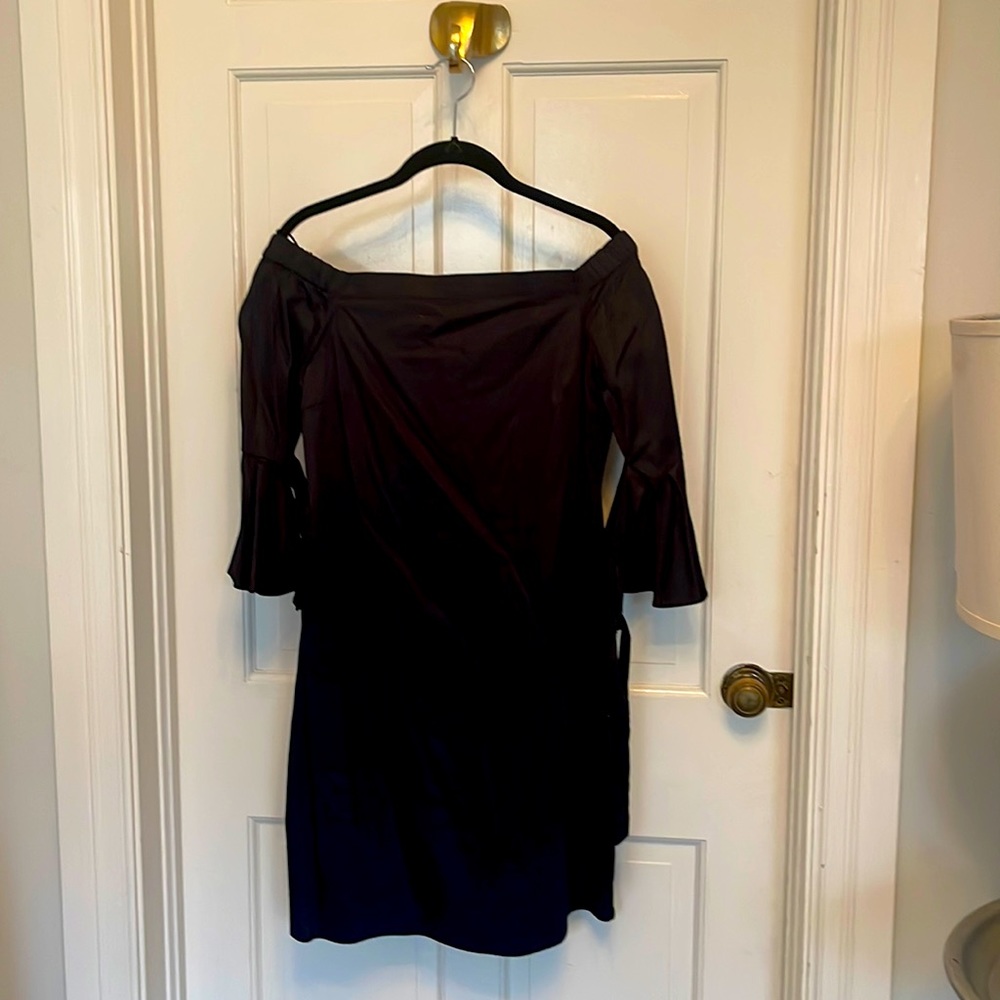 NWT Off-the-shoulder LBD with flare and tie sleeves H&M